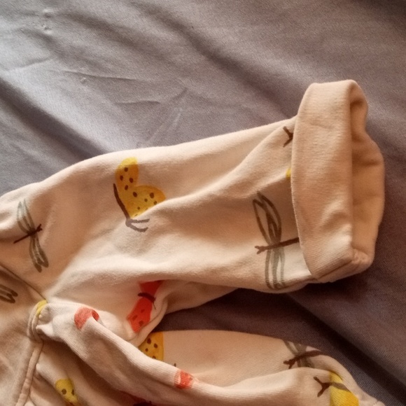 Carter's 3 Months Baby Girls Zip Up Hoodie with Butterfly design - Picture 5 of 8